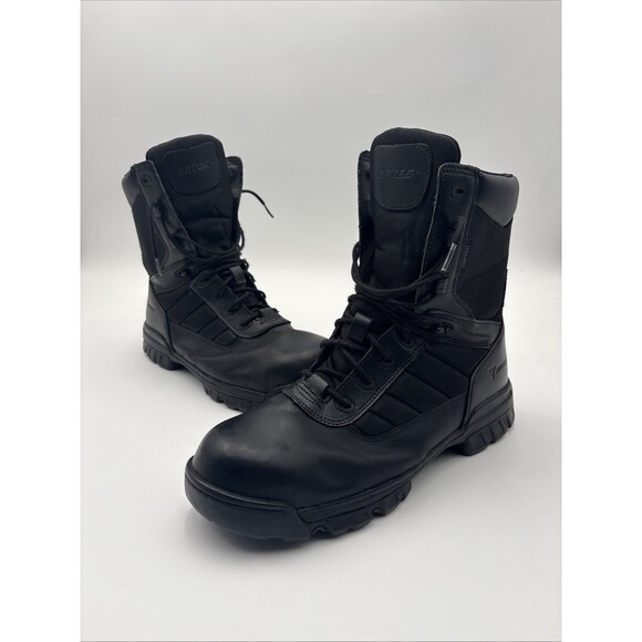 MENS BATES 8" TACTICAL SPORT ZIP COMPOSITE TOE BOOTS E02263 BLACK Sz 13 - Picture 1 of 8